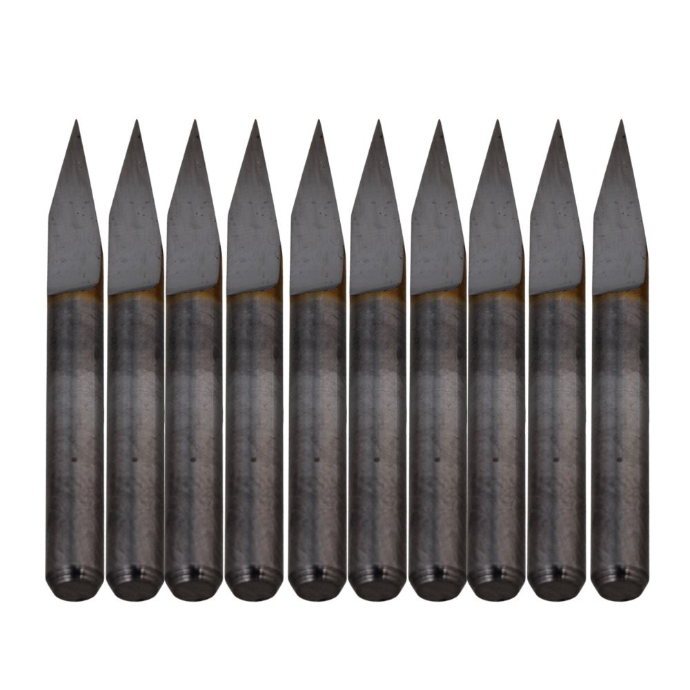 BQLZR 20 องศา 0.1 มม.แกะสลักคาร์ไบด์ Bits CNC Router เครื่องมือสําหรับ PCB Board แพ็ค 10 C5WL