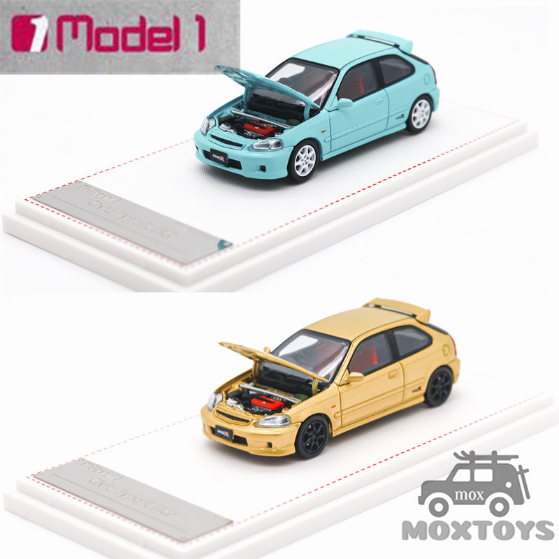 Model One 1:64 Civic Type-R EK9 limited999 รถโมเดลDiecast