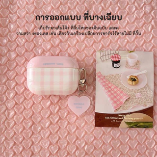 เคส สําหรับ Macarons-ลายสก๊อต Air-pods 4 Imd พร้อมจี้สร้างสรร หูฟังไร้สายบลูทูธเรียบ