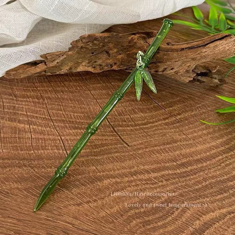 ตัวหนีบผมแบบเรโทรทำจากไม้ไผ่ สำหรับHanfuและCheongsam อุปกรณ์เสริมคุณภาพสูง - รูปที่ 7