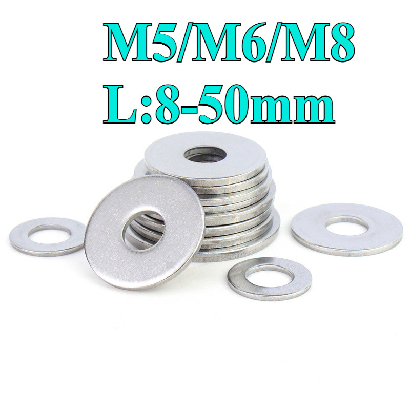 ((LXY) M5/M6/M8  แหวนอีแปะ แหวนรอง น็อตสกรู สแตนเลส 304 / Flat Washer Stainless Screw (RM-TH-w)