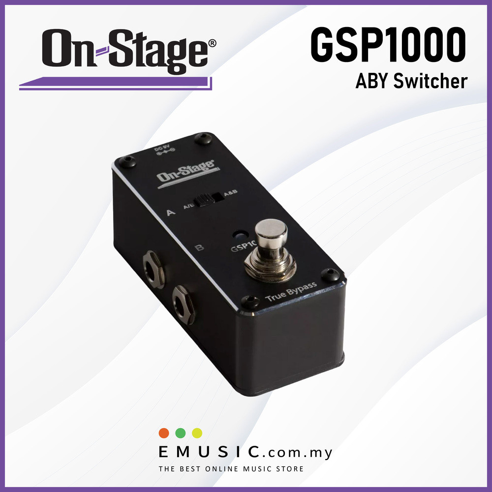 On Stage GSP1000 ABY Signal Splitter / Line Switcher Effect Pedal