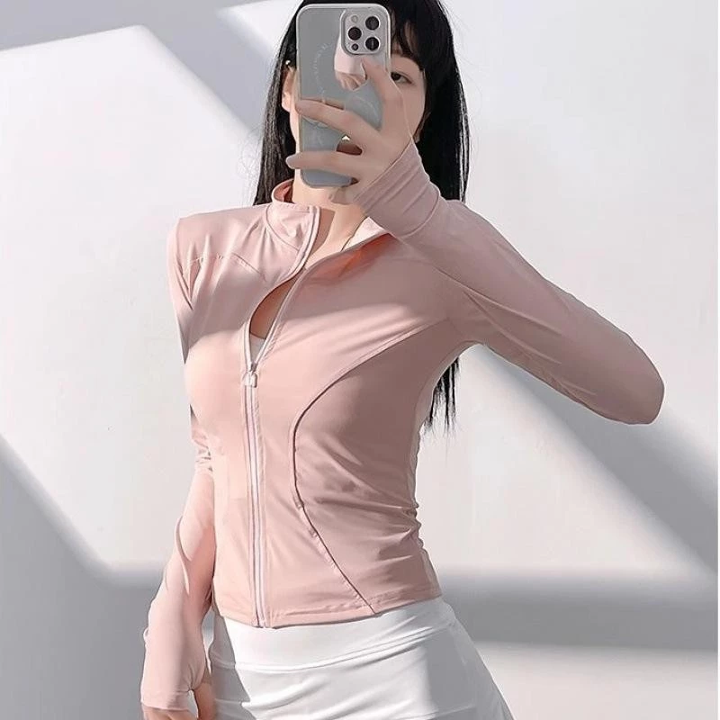 UM  M-3XLเสื้อกัน uv UPF50+ กระชับหุ่น เสื้อแขนยาวเข้ารูป Sport ผ้าเรยอน กันแดด สำหรับผู้หญิง uv(40-70KG) thumbnail 8