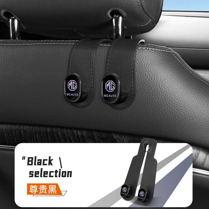 MG 1/2 ชิ้นรถที่นั่ง Hook 2 In 1 คุณภาพสูง Dual Hook โทรศัพท์มือถือ Organizer ซ่อนรถ Headrest Hook Universal อุปกรณ์จัดเก็บข้อมูลสําหรับ MG HS ZS EP MG5 MG3 MG4 EV 3 4 5 6 V