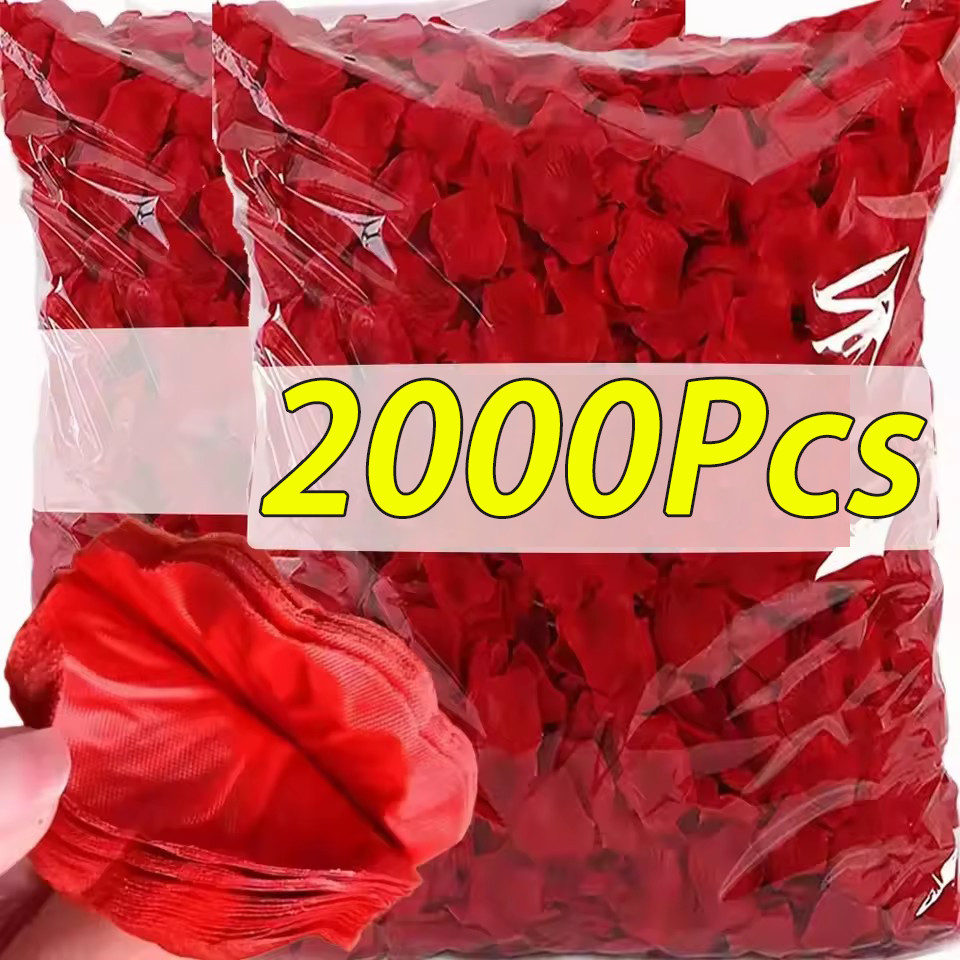 500/1000/2000ชิ้นขายส่งผ้าไหมเทียมกลีบกุหลาบ/จําลองดอกไม้ปลอมกลีบ
