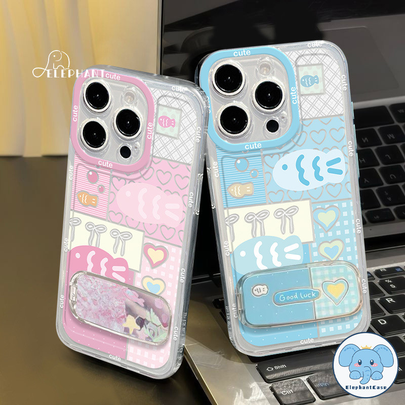 สำหรับ Samsung A05S A55 A15 A35 A12 A03s A50 A11 A05 A30 A06 A13 A51 A03 A32 A52 A14 A20ปลาสีชมพูสีฟ้ารักหัวใจวงเล็บโบว์ - รูปที่ 7