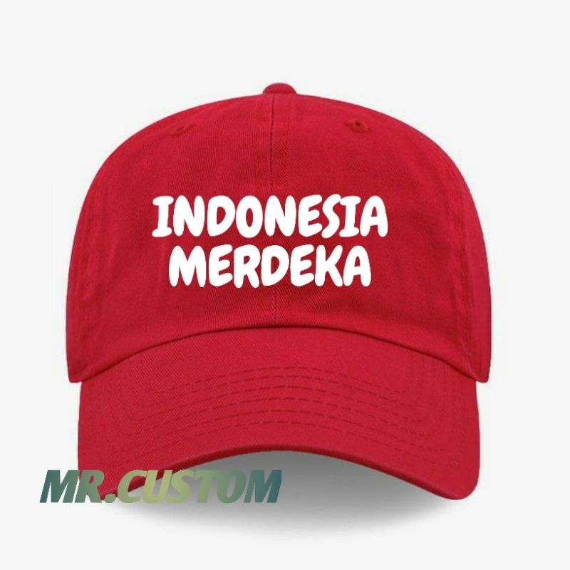 LOKAL Ramadani28.id หมวกเบสบอลท้องถิ่น/หมวกลําลองสําหรับผู้ชายและผู้หญิง DIRGAHAYU INDONESIA AUGUST 