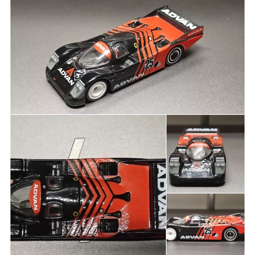 Hot Wheels Porsche 962ADVAN Adiwang Painting Red Black/Garage Iron Sole Rubber