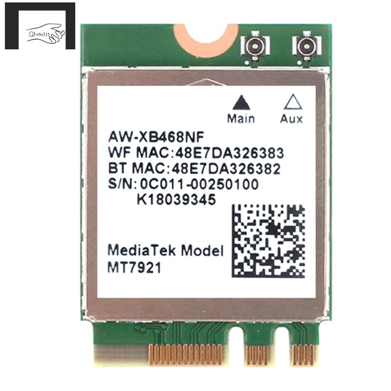 [qianaizi]1 ชิ้น MT7921 WIFI6 2.4G 5G การ์ดเครือข่าย Gigabit M2 5.2 BT สีเขียว
