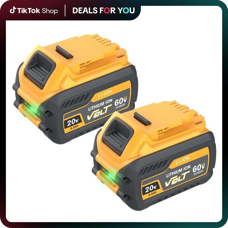 [Dealsforyoudays]9.0Ah Replacement for Dewalt 20V 60V Flexvolt Battery Lithium เข้ากันได้กับ DCB606 