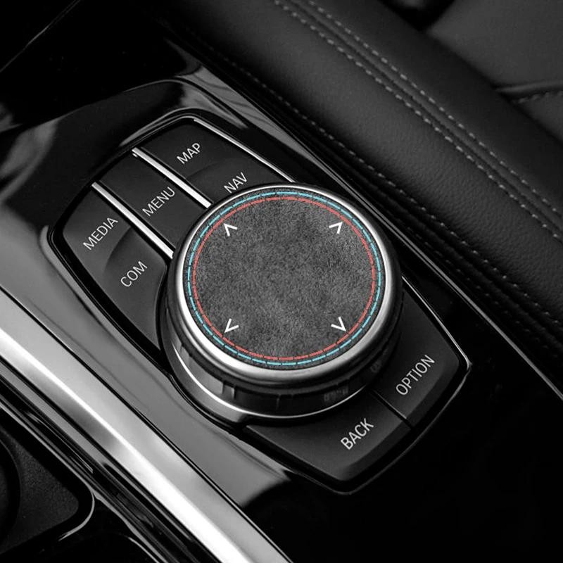 สําหรับ BMW 1er 3er 3GT 4er 5er 5GT 7er X3 X4 I3 X5 X6 มัลติมีเดียแผงปุ่มสติกเกอร์ Trim ทําจาก Alcan