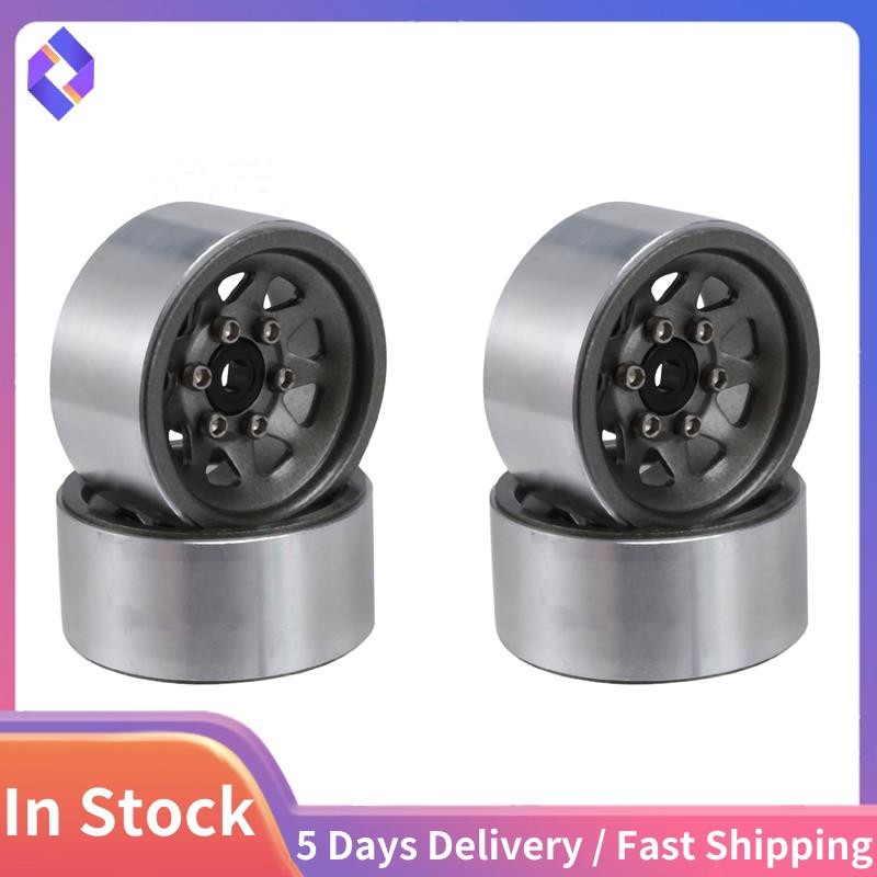 เหล็ก 1.0 Beadlock ล้อขอบล้อ Hub สําหรับ 1/24 RC Crawler รถ Axial SCX24 Deadbolt C10