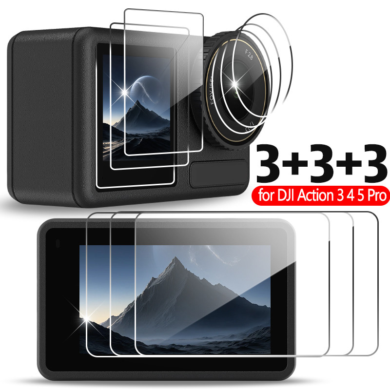 ตัวป้องกันหน้าจอ HD สําหรับ DJI Osmo Action 5 Pro Action 4 3 กระจกนิรภัยบางเฉียบเลนส์กล้องฟิล์มป้องกันอุปกรณ์เสริม