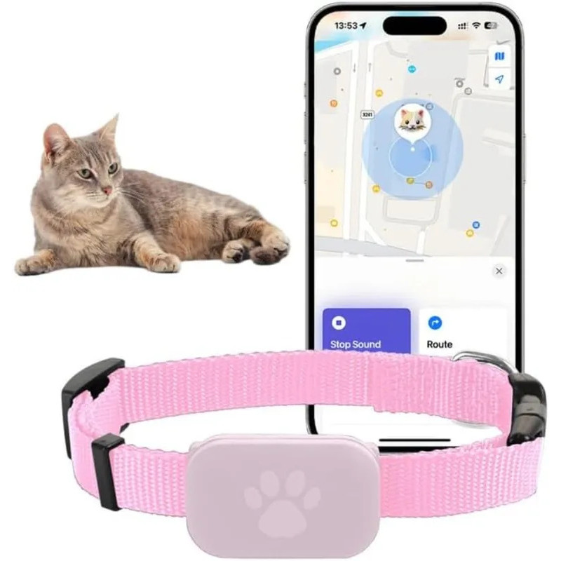Cat Tracker GPS Cat Tracker Collar ช่วยระบุตําแหน่งแมวของคุณสําหรับลูกแมวไม่มีค่าธรรมเนียมรายเดือนสํ