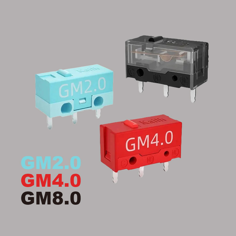 ใหม่ Kailh GM 8.0 GM 4.0 GM2.0 Micro Switch GM8.0 Gold Contactor 80 ล้าน Click Life เมาส์คอมพิวเตอร์ซ้ายขวา Micro Swicth ปุ่ม