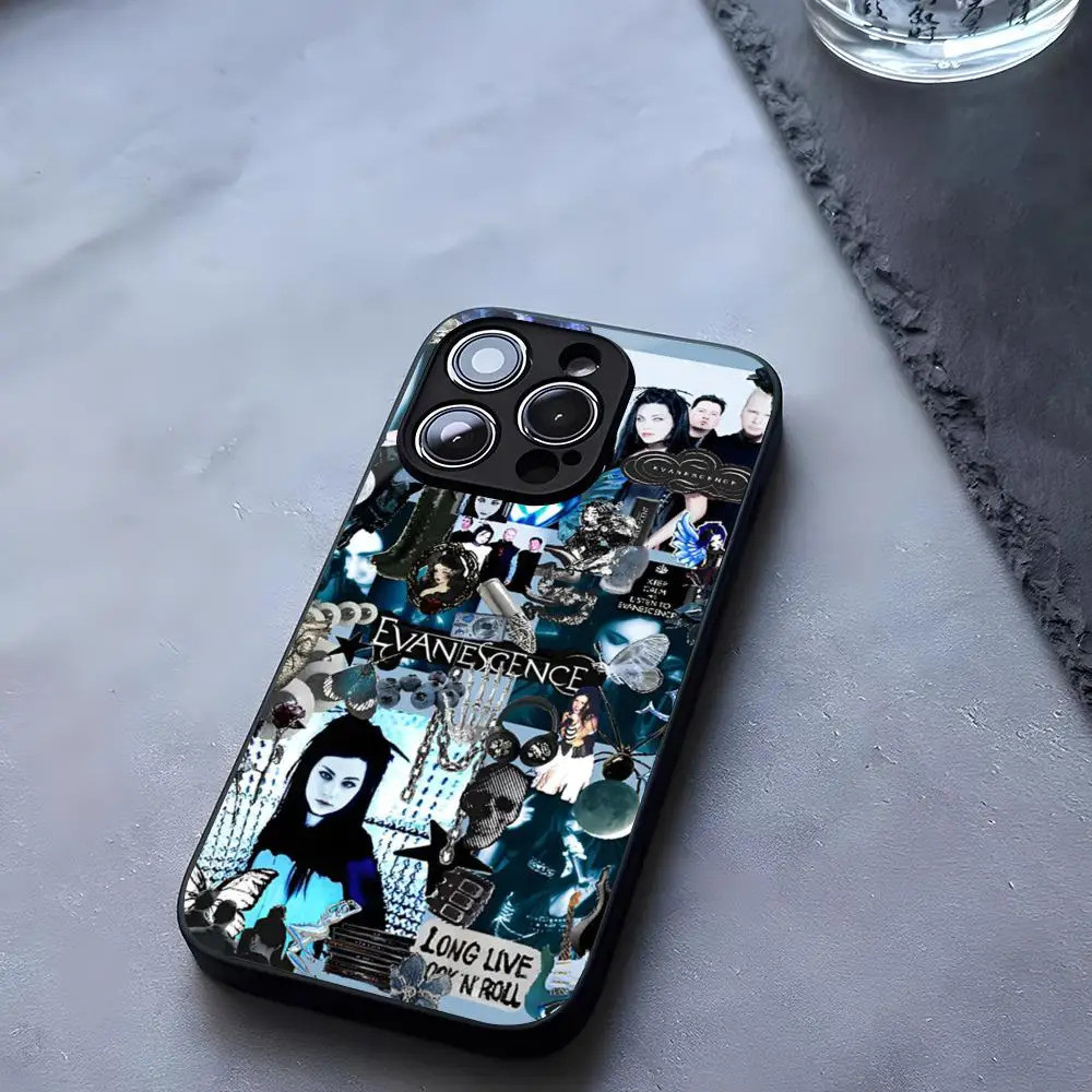 BK-3 Evanescence Amy Lee เคสโทรศัพท์กระจกนิรภัยสําหรับ iPhone 13 14 16 12 17,15 11 Pro XS Max Plus M