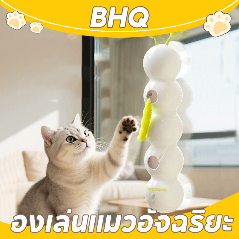 BHQ  อัตโนมัติแมว  ของเล่นกระตุ้น  ไม้ล่อแมว  แมวของเล่น  องเล่นแมวอัจฉริยะ  สื้อของเล่นถ้วยดูด