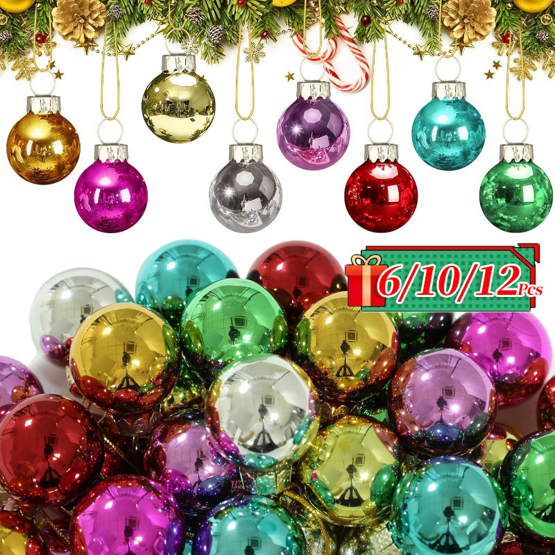 4/6/8 ซม. Shatterproof Christmas Balls จี้ - Matte Glitter Xmas Tree แขวนเครื่องประดับ Home Party Sparkling Decor