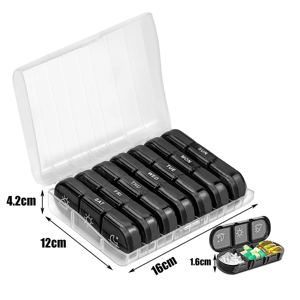 [คลังสินค้าภายในประเทศไทย]แบบพกพา7วันที่มีสีสันกล่องยารายสัปดาห์ผู้ถือแท็บเล็ตจัดเก็บคอนเทนเนอร์กรณีกล่อง - รูปที่ 3