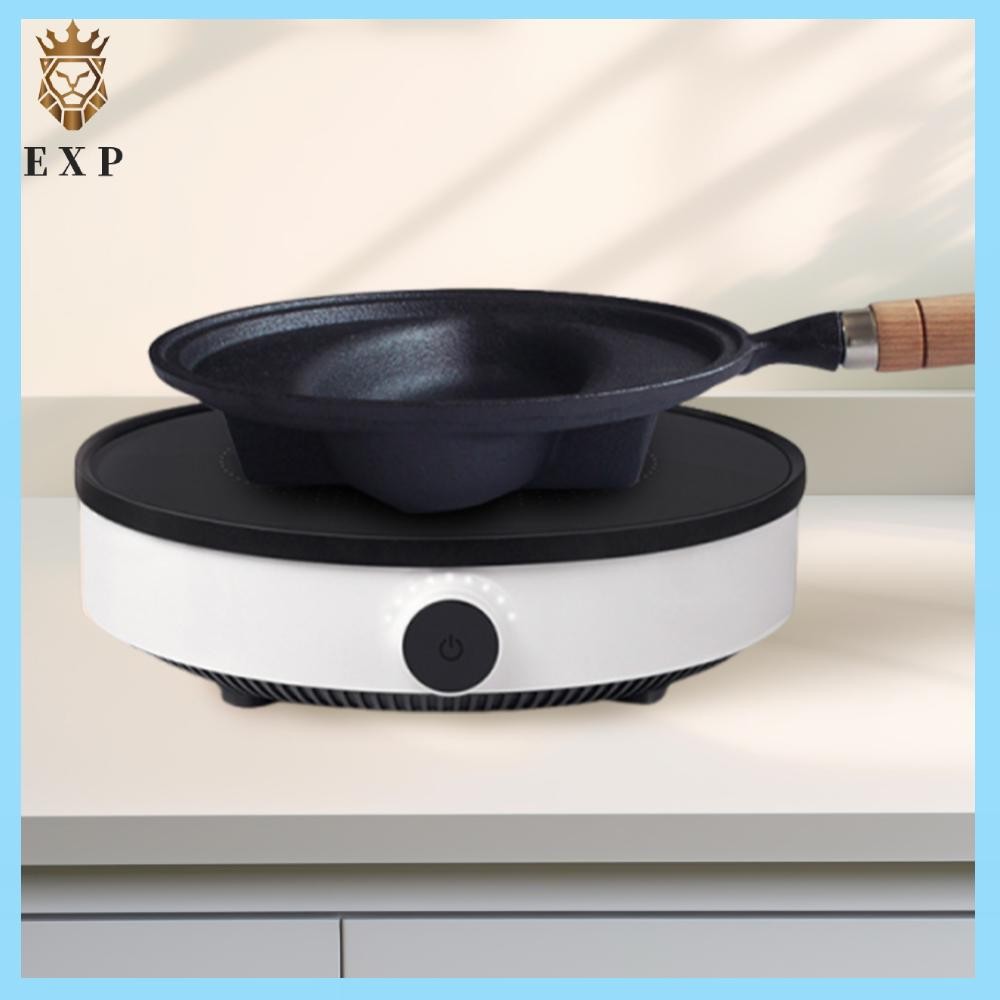 [explosion1.th] Omurice หม้อปรุงอาหารพร้อมที่จับไม้แพนเค้กแม่พิมพ์ Skillet กระทะไข่เจียวป้องกันการลว