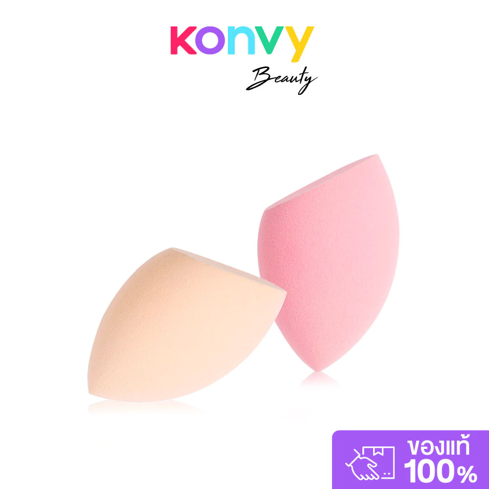 Mei Linda Sugar Sponge Blender [Random 1pc] เมลินดา ฟองน้ำแต่งหน้ารูปทรงไข่ปลายตัด.