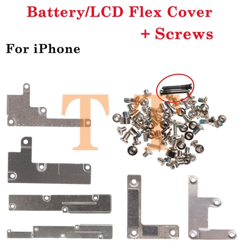 แบตเตอรี่ยืดหยุ่น LCD ฝาครอบสายเคเบิลแบบยืดหยุ่นสกรูเต็มรูปแบบเหมาะสําหรับ iPhone 6 6S 7 8 plus X XR XS MAX 11 12 Pro MAX ประแจโลหะด้านใน Clamp