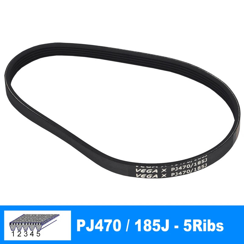 VEGA V-Belt PJ470 185J 5 ซี่โครงสําหรับมอเตอร์เครื่อง