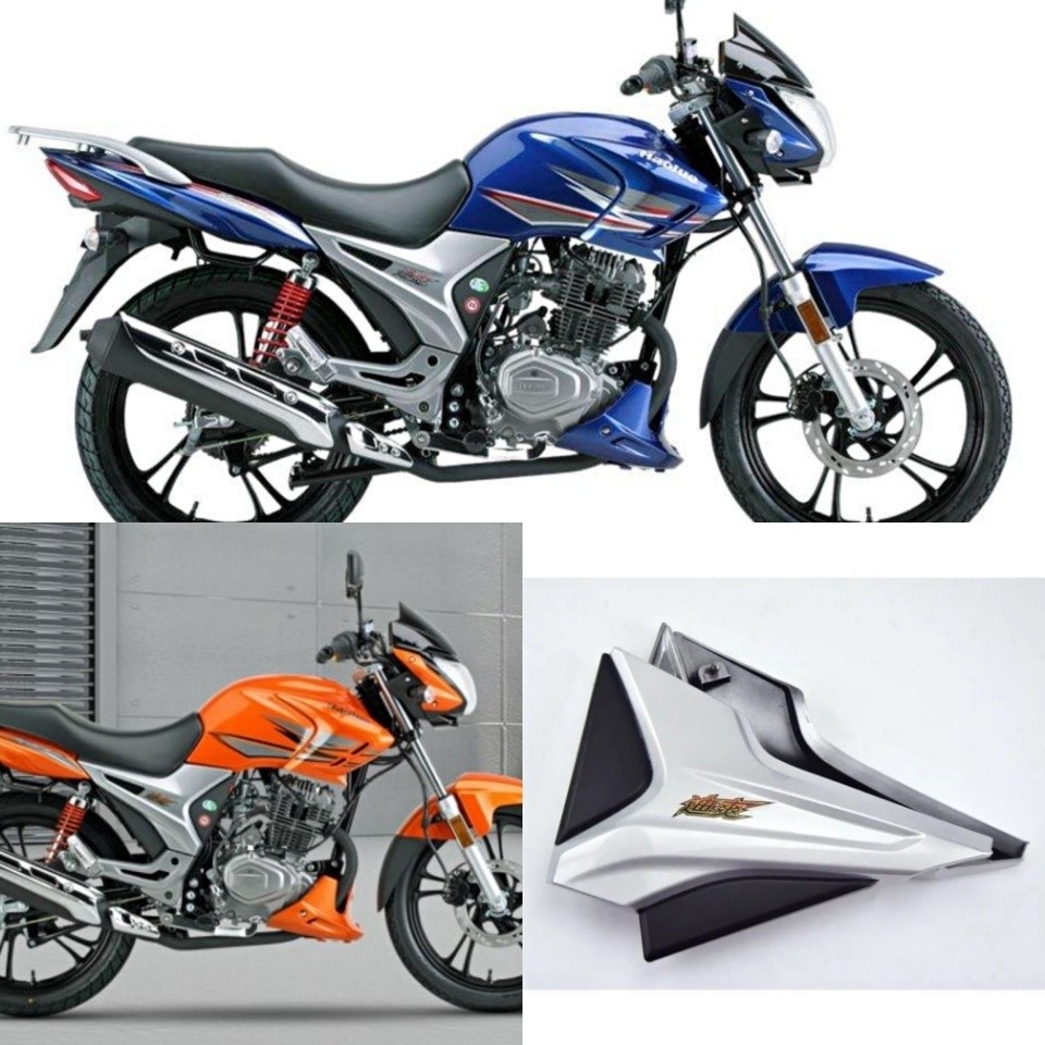 Haojue Dishuang HJ150-9/HJ150-9A รถจักรยานยนต์ซ้ายขวาด้านข้างฝาครอบด้านข้างแบตเตอรี่ฝาครอบป้องกัน