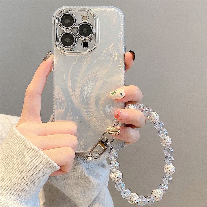 สําหรับ Vivo V40 Pro V30 V29 V27 V27E V21 V23 X50 X60 X70 X80 X90 X100 X200 mini V25 4G 5G ป้องกันเลนส์กล้อง Lanyard Chain Bracket Bling Soft เคสโทรศัพท์ - รูปที่ 2