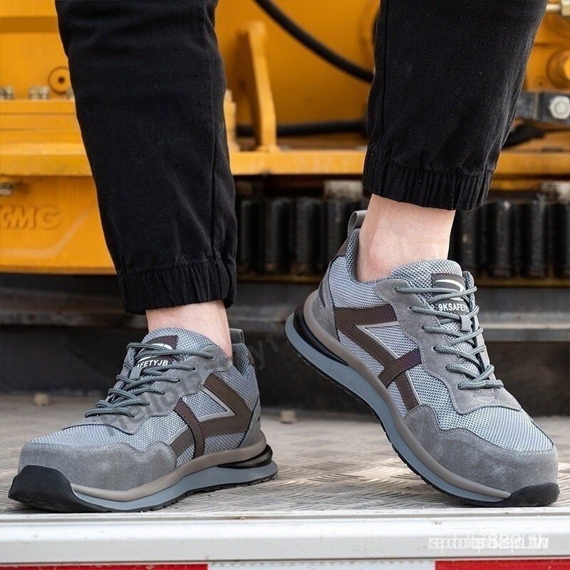 Men's Hiking Shoes Steel Toe Anti-Slip Stab-Resistant Women's Work Boots Lightweight Shoes Work Snea