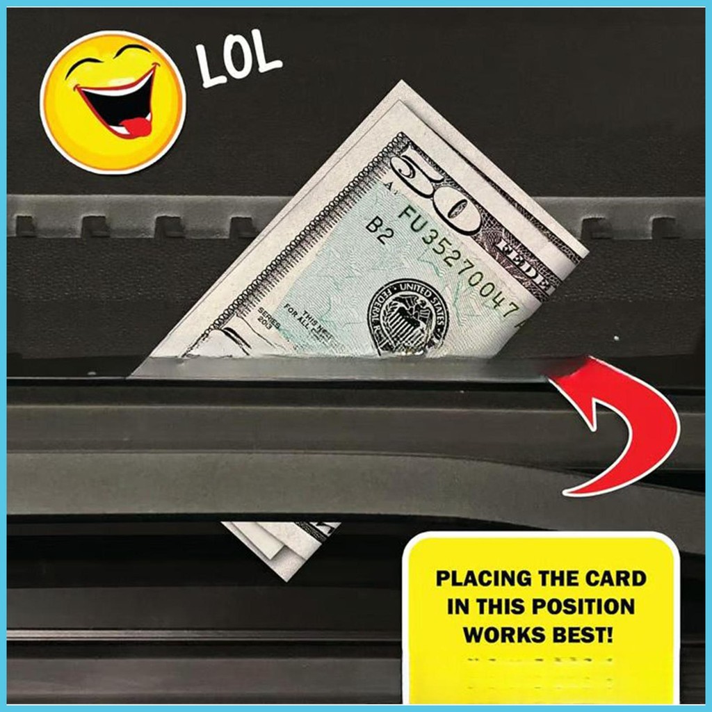 Bad ที่จอดรถ Prank การ์ด Bad Drivers 50 Dollar Bill ที่จอดรถ Prank การ์ด 50 ชิ้นที่สมจริง Fade-Resis