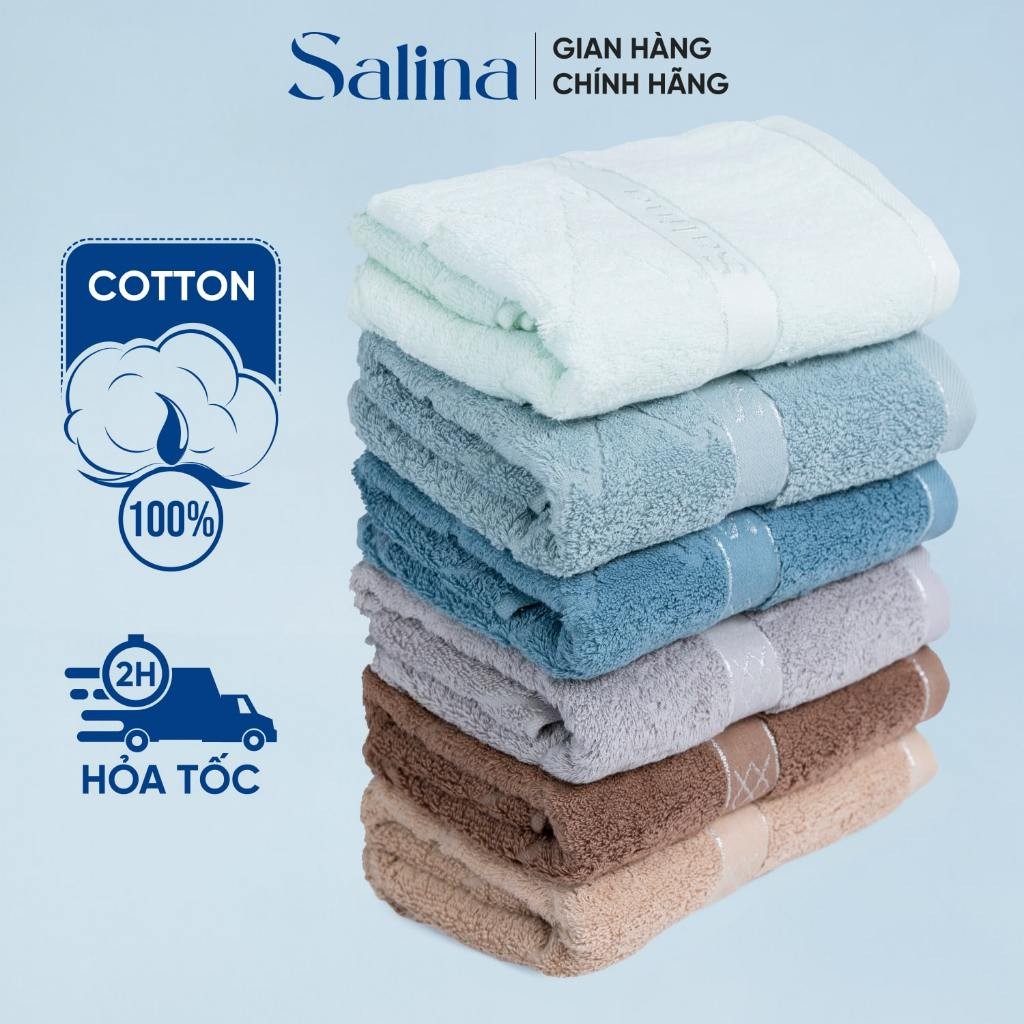 ผ้าขนหนูเช็ดหน้า Salina ผ้าโพกหัว 40x80cm คอตตอนเนื้อนุ่ม ซับเหนือระดับ SHT008GT