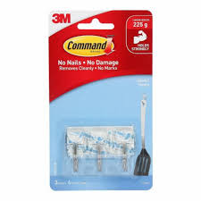 3M Command ตะขอภาชนะขนาดเล็ก 17067 CLR , ใส
