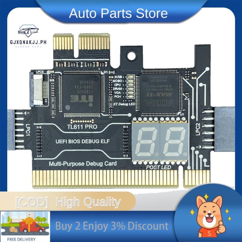 การ์ดวินิจฉัย TL611 PRO, การ์ดวินิจฉัย Pcie สําหรับเมนบอร์ด Pci ตั้งโต๊ะและแล็ปท็อป (สีดํา)