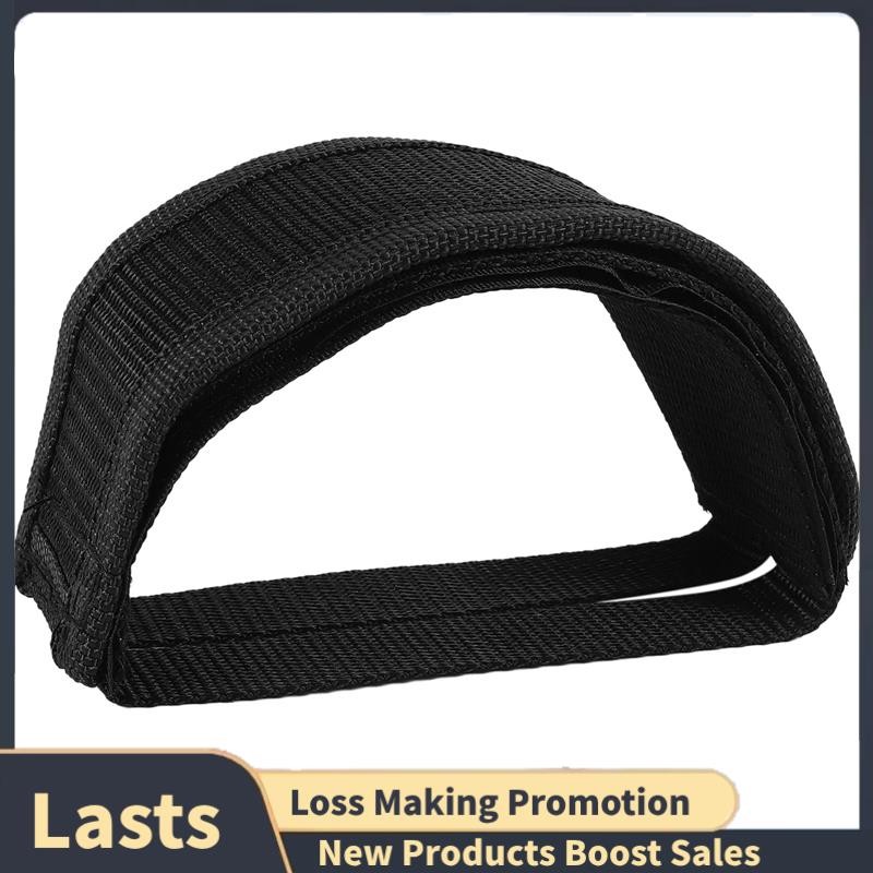 Fixed Gear Fixie BMX จักรยานจักรยาน Anti-slip สายรัดกาวคู่เหยียบคลิปเข็มขัดสีดํา