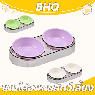 BHQ  ชามใส่อาหารสัตว์เลี้ยง Clear ins-style  Pet Double Bowl…