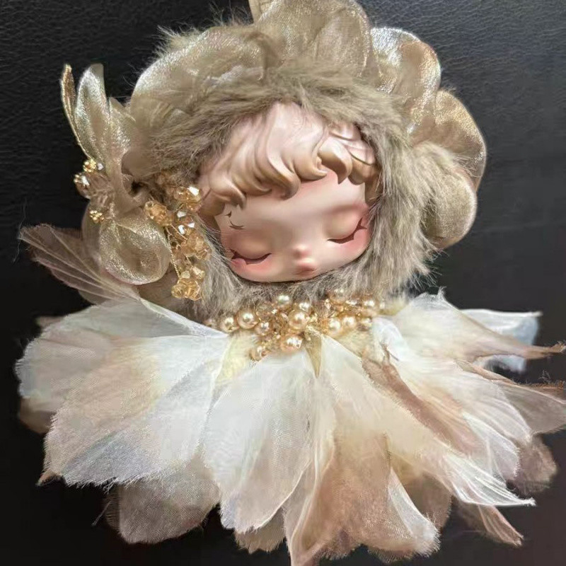 SKULLPANDA Princess Rose Petal กระโปรงเสื้อผ้าชุดน่ารัก SP ไวนิลจี้ตุ๊กตาเสื้อผ้าเด็กฤดูหนาวการเคลื่อนไหว Koori Garden ตุ๊กตาเสื้อผ้าอุปกรณ์เสริมเปลี่ยน – โปรปัง