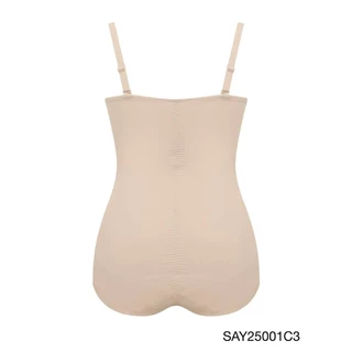 Sabina บอดี้สูทกระชับสัดส่วน มีโครง Medium Support รหัส SAY25001C3 - สีเนื้อเข้ม