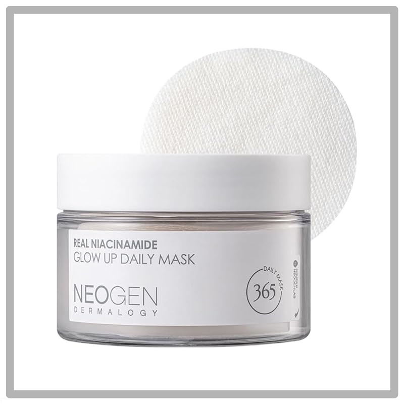 NEOGEN Niacinamide Glow Up Daily Mask 40 Sheets Niacinamide 20,000ppm Infused Wipe and Mask Pad 2WAY