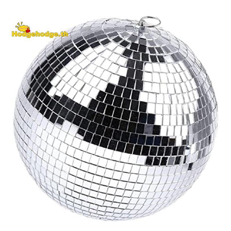 [โฮdgehodge]Silver Mirror Disco Ball Mirror Disco Hanging Ball with Hanging Ring for Light Effect Pa