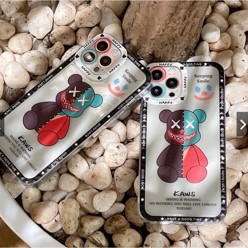 039 เคสลาย BEAR เคสโทรศัพท์ Y02/Y02S/Y35/V25/V23 5G/Y22/Y16 4G สำหรับวีโว่ VIVO Y30/Y50/Y31/V23/V21/