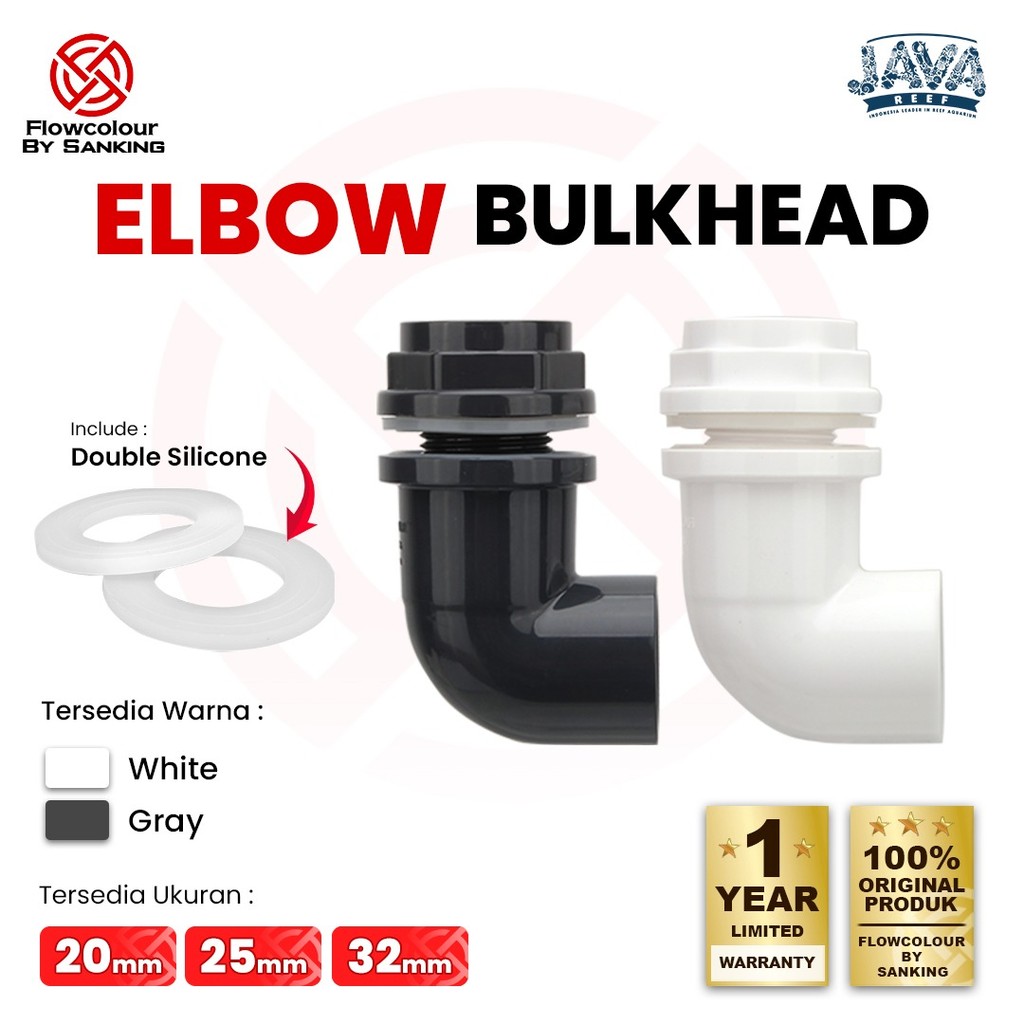 Flowcolor Elbow Bulkhead Fitting Vault ring Pipe UPVC โดย Sanking Pipe San King