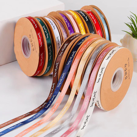 ริบบิ้นซาติน ลายคลื่นรูปหัวใจ พิมพ์สีทอง กว้าง 2.5 ซม. ยาว 36 หลา ริบบิ้นของขวัญ กล่องเค้ก ริบบิ้นสำหรับห่อช่อดอกไม้ - รูปที่ 4