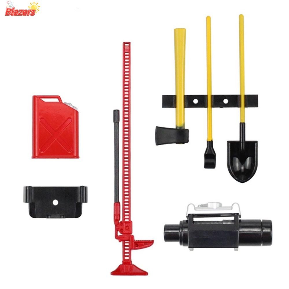 BLAZERS 6pcs Hi-Lift Jack Winch ชุด,พลาสติก Mini Garage ชุดเครื่องมือ,ขนาดเล็ก 1/10 Scale จําลอง RC 