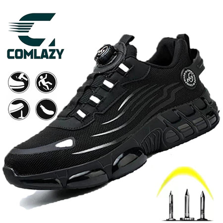 🔥พร้อมส่ง🔥รองเท้าเซฟตี้ พื้นเคฟลาร์ กันกระแทก safety shoes น้ำหนักเบาสวมใส่สบาย รองเท้า safety รองเท