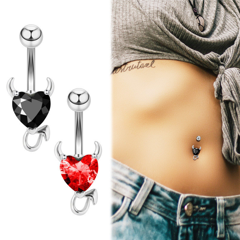 😍จิวสะดือแบบหนีบ😍แบบเจาะใส่ได้ทั้ง2แบบ สแตนเลส แฟชั่นสําหรับผู้หญิง เจาะ สไตล์เกาหลี เครื่องประดับแฟชั่น - รูปที่ 6