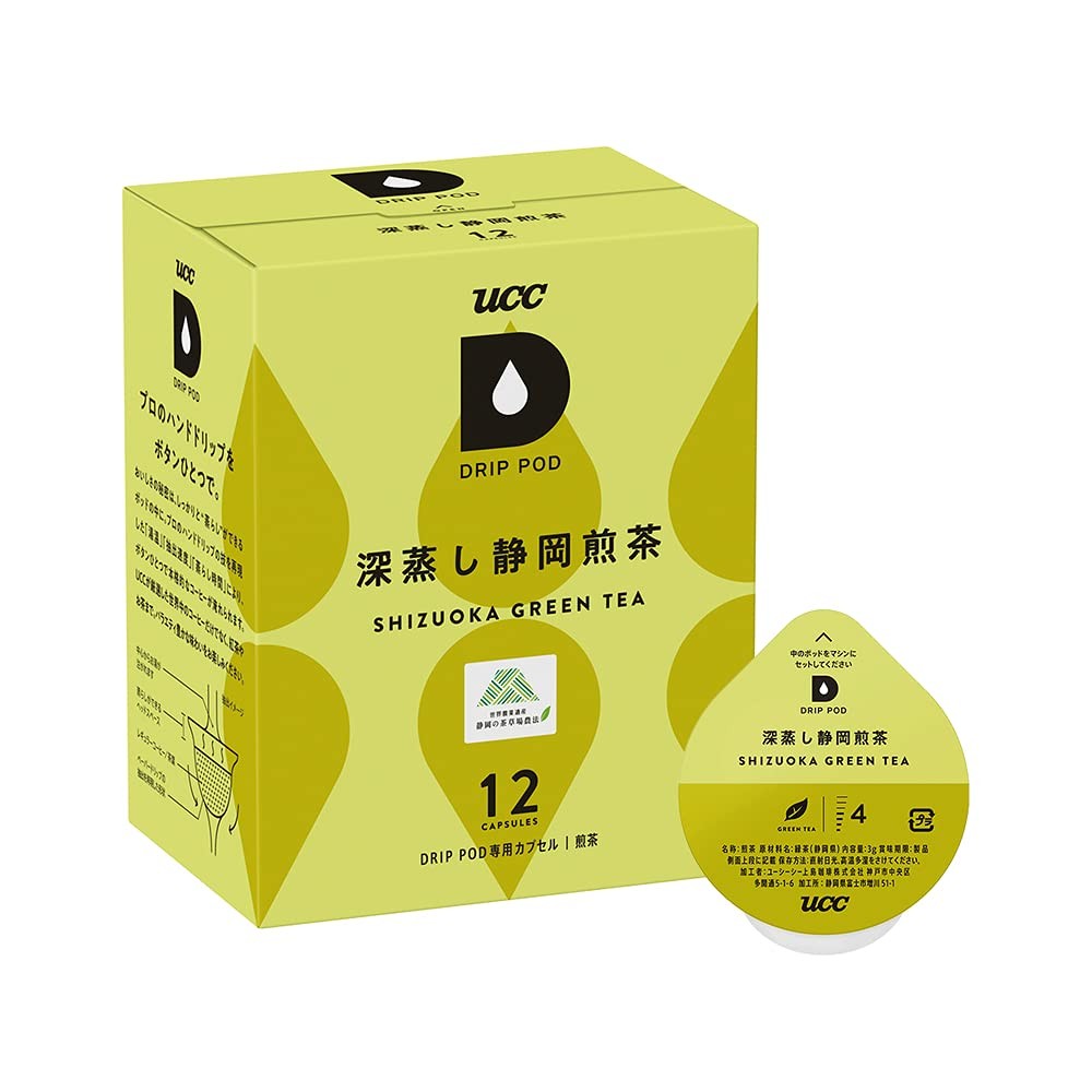 UCC Drip Pod exclusive capsule Deep-steamed Shizuoka green tea 12 cups 36g Pod capsule