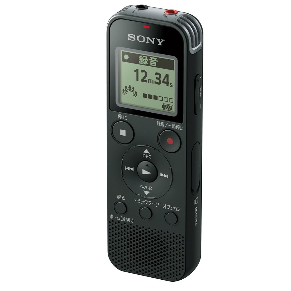 SONY USB 4GB Linear PCM Recording IC Recorder with FM Radio Tuner Built-in Black ICD-PX470F B