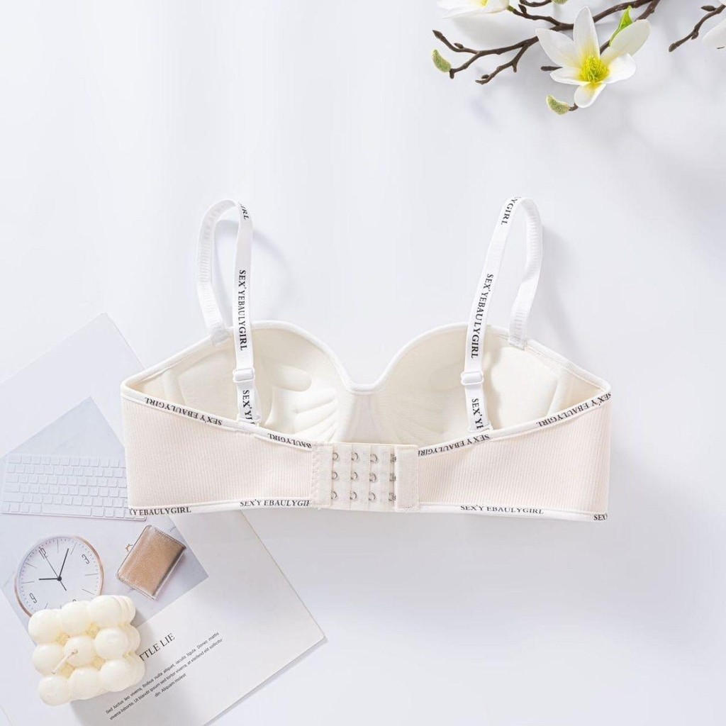 บราไร้โครง ผู้หญิง ฟองน้ำบาง บราดันทรงสวย สำหรับสาวอกเล็ก ใส่สบาย เสื้อชั้นในไร้โครง ทรงครึ่งเต้า ครึ่งคัพ บราดันทรง - รูปที่ 7