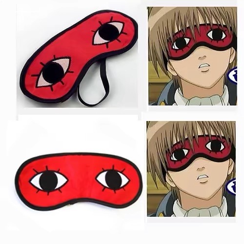 ผ้าปิดตา COSPLAY อะนิเมะอุปกรณ์ต่อพ่วง Shbai Gintama Okita Eye Mask ผ้าปิดตาแบบนุ่มสำหรับการนอนหลับบ